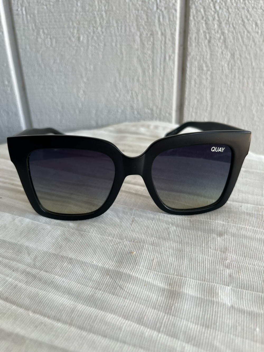 Quay Australia Icy Gradient Oversized Square Sunglasses
